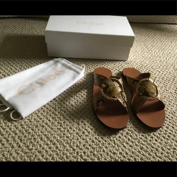 CHLOE RONY sandals in python print leather 38 IT - Picture 8 of 8